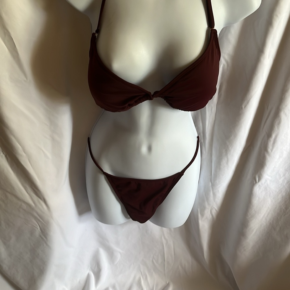 Burgundy Icon Thong Bikini